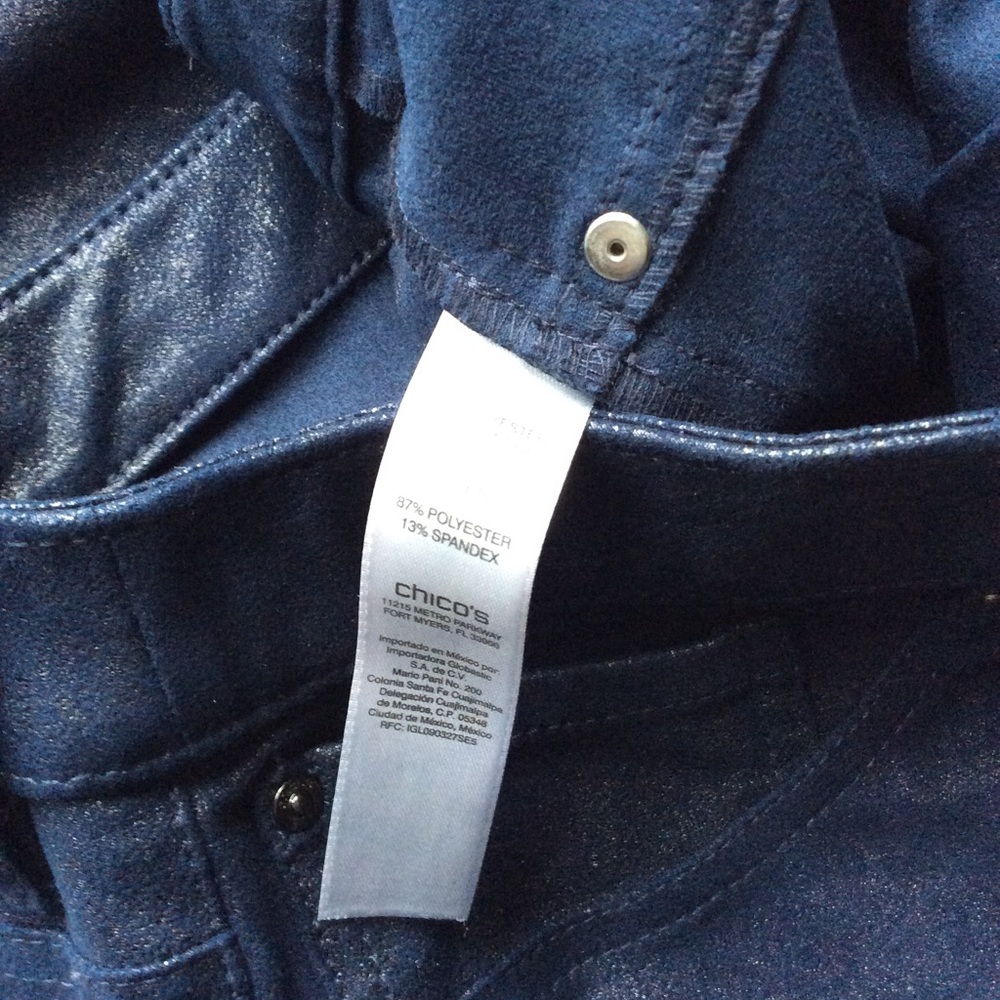 NWOT Chico’s Faux Suede Knit Pants - Picture 6 of 7